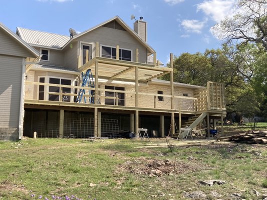 Deck remodel - This remodel was done on an old deck remodeled the lower deck and rebuilt the upper deck Deck remodel - This remodel was done on an old deck remodeled the lower deck and rebuilt the upper deck