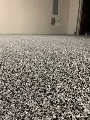 Garage Epoxy Flake Flooring - This was a standard garage concrete surface prior to applying our commercial industrial grade Epoxy flake flooring. Explore the pictures to see the process and overall transformation. Reach out to us today to get yours installed…. Garage Epoxy Flake Flooring - This was a standard garage concrete surface prior to applying our commercial industrial grade Epoxy flake flooring. Explore the pictures to see the process and overall transformation. Reach out to us today to get yours installed….