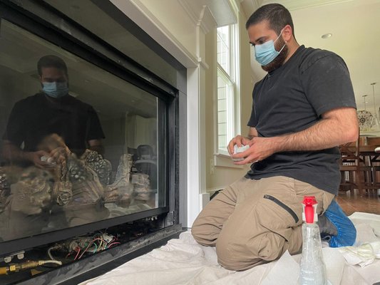 Gas chimney cleaning and fixing - After receiving a call from Ben about small fire and useless gas insert fireplace, we've sent the team to inspect and find the right solution.
Our team diagnosed and find out the blower motor was not working, installed upside down, dislocating thermostat.
We fixed all of those issues for Ben and now they can enjoy the efficiency of their own fireplace and it is no longer useless ;)
there is an explanation :
A fireplace fan blower uses a space behind the fireplace to heat up air before it’s blown out into the room. This conductive heat transfer uses new air pulled in through vents, not air from your fire. This means the draft of your fireplace unit is not affected at all. It’s designed to work with the unit safely and efficiently Gas chimney cleaning and fixing - After receiving a call from Ben about small fire and useless gas insert fireplace, we've sent the team to inspect and find the right solution.
Our team diagnosed and find out the blower motor was not working, installed upside down, dislocating thermostat.
We fixed all of those issues for Ben and now they can enjoy the efficiency of their own fireplace and it is no longer useless ;)
there is an explanation :
A fireplace fan blower uses a space behind the fireplace to heat up air before it’s blown out into the room. This conductive heat transfer uses new air pulled in through vents, not air from your fire. This means the draft of your fireplace unit is not affected at all. It’s designed to work with the unit safely and efficiently