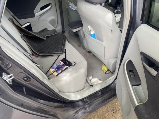 2010 Toyota Prius - Interior Detail with stain removal on a Toyota Prius. 2010 Toyota Prius - Interior Detail with stain removal on a Toyota Prius.
