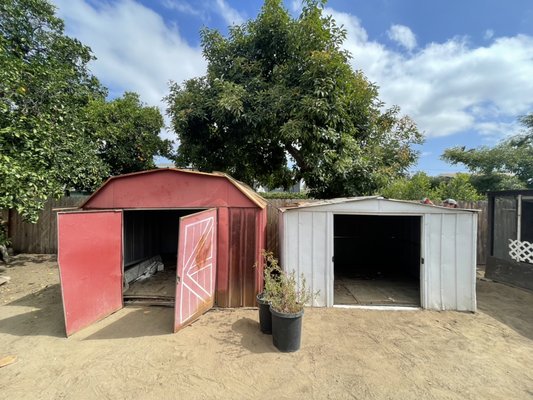 Shed Demo & Clearing - A client needed a full home clearing as well as these sheds to be demoed and removed. Shed Demo & Clearing - A client needed a full home clearing as well as these sheds to be demoed and removed.