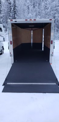 Enclosed Trailer Protection w/ Bulletliner - This 22ft Enclosed Trailer was protected with our Bulletliner Installation Service. Bulletliner protects high traffic and high use areas of truck beds, trailers, and more.
This project is completed and returned to the customer on the same day. We also allow customers to store their trailer for up to 1 week after completion if needed at no extra charge. Enclosed Trailer Protection w/ Bulletliner - This 22ft Enclosed Trailer was protected with our Bulletliner Installation Service. Bulletliner protects high traffic and high use areas of truck beds, trailers, and more.
This project is completed and returned to the customer on the same day. We also allow customers to store their trailer for up to 1 week after completion if needed at no extra charge.