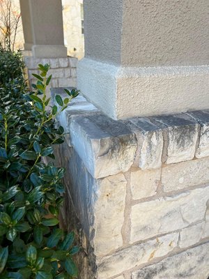 Stone Restoration - Black mold isn’t only on the exterior of the stone. The surface is porous and also grows into the stone. It’s not appealing to look at. More than that it’s also not a healthy environment for kids or people with allergies. The only way to eliminate black mold is to kill it. Give us a call for more information. ￼