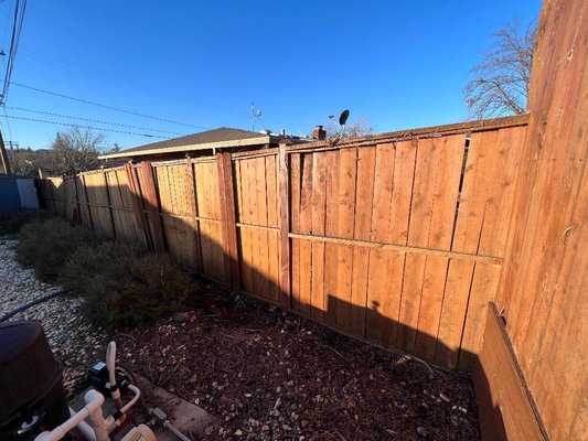 Fencing - This customer had approximately 100 linear feet of old fence that needed to be replaced.  Me and two of my employees removed the old fence and built the new fence in 3 days.  We purchased & delivered all the materials, took all of the old fencing to the dump and provided the customer with an invoice and material receipts at the end of the project.  The area where we built this fence receives a lot of wind, so we opted to use structural steel poles instead of 16 gauge chain-link style poles for this fence (therefore providing the fence with a lot more strength).