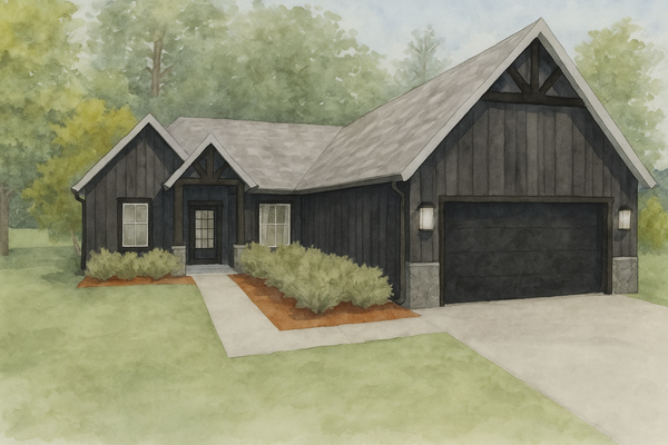 Ryan Custom Home - This is a custom home I designed for a couple looking at owning their first home. There were a lot of constraints on this design, from budget, to an odd lot size, but I delivered, and the Ryan family is very pleased with their home. Ryan Custom Home - This is a custom home I designed for a couple looking at owning their first home. There were a lot of constraints on this design, from budget, to an odd lot size, but I delivered, and the Ryan family is very pleased with their home.