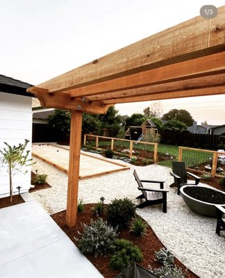 Grove Street Project - Backyard had been unkept for years, and clients wished to reinvent their space. Since it was a large yard, we chose to create sections, allowing everyone of all ages to enjoy. Grove Street Project - Backyard had been unkept for years, and clients wished to reinvent their space. Since it was a large yard, we chose to create sections, allowing everyone of all ages to enjoy.