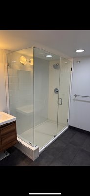 Shower remodel - Our frameless shower door enclosure offers a sleek, modern design that enhances any bathroom. Made from premium tempered glass, it provides both durability and safety. The clean, minimalist look—without bulky frames—creates an open, airy feel while showcasing your tile work. High-quality hardware ensures smooth operation and long-lasting performance, making it both a functional and stylish upgrade for your shower space. Shower remodel - Our frameless shower door enclosure offers a sleek, modern design that enhances any bathroom. Made from premium tempered glass, it provides both durability and safety. The clean, minimalist look—without bulky frames—creates an open, airy feel while showcasing your tile work. High-quality hardware ensures smooth operation and long-lasting performance, making it both a functional and stylish upgrade for your shower space.