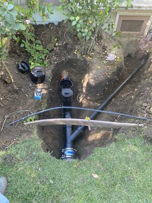 Sewer backflow with 2" PUMP outlet for an ADU - ADU required a gravity pump to be installed and therefore after drain termination into the sewer lateral, an additional backflow device was required to avoid sewage backup into the front building. Sewer backflow with 2" PUMP outlet for an ADU - ADU required a gravity pump to be installed and therefore after drain termination into the sewer lateral, an additional backflow device was required to avoid sewage backup into the front building.