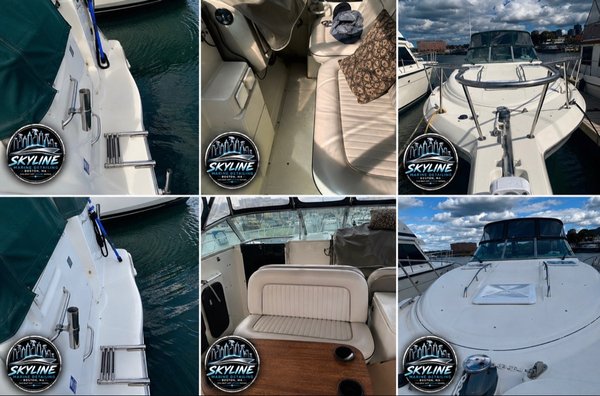 Skyline Shine - Full interior and exterior detail completed in Boston Harbor. Deep cleaned, protected, and ready for the season.