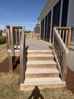 Pressure Washing - We safely pressure wash to remove dirt, algae, and stains without damaging the wood. Our process restores the natural color and leaves your deck clean, refreshed, and ready for staining or sealing. Pressure Washing - We safely pressure wash to remove dirt, algae, and stains without damaging the wood. Our process restores the natural color and leaves your deck clean, refreshed, and ready for staining or sealing.