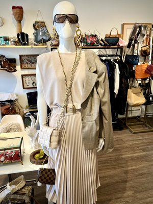 Special event fashion for September - Stop in to see our latest vintage designer fashion and jewelry that will take you into the colder weather. We have unique pieces that will elevate your look for any occasion, as well as make the perfect gift!