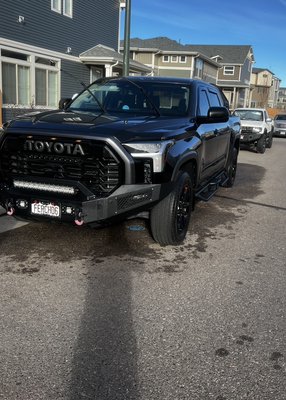 Toyota Tundra - This project involved a full exterior and interior detailing service on a lifted Toyota truck. The vehicle had visible hard water stains and mineral buildup caused by calcium deposits. We applied a professional-grade chemical treatment to safely remove water spots, followed by paint polishing to restore gloss, clarity, and a smooth finish.

The interior was thoroughly cleaned, including vacuuming, surface cleaning, and detailing of high-touch areas, leaving the cabin fresh and well-maintained. The final result is a cleaner, sharper-looking vehicle with restored shine and a noticeable improvement in overall appearance