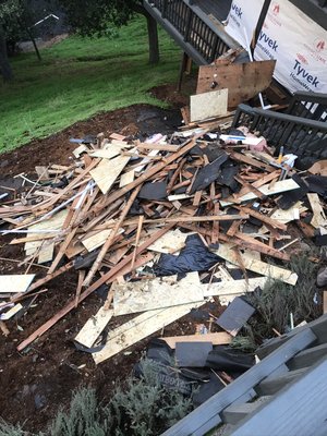 Construction Clean-Up - This Mill Valley hillside was no joke! Construction debris, no problem! The Alliance can handle it all!