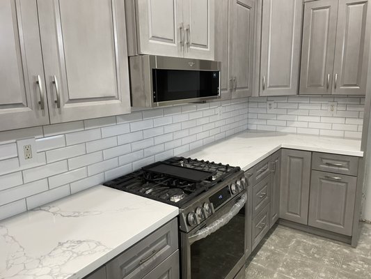 Back splash install - One of the many projects for this customer installed a subway tile backsplash in there freshly remodeled kitchen call or text 909 908 9194 for a free estimate Back splash install - One of the many projects for this customer installed a subway tile backsplash in there freshly remodeled kitchen call or text 909 908 9194 for a free estimate