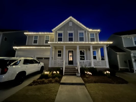 Holiday lighting installed - Installing c9 Christmas lights Holiday lighting installed - Installing c9 Christmas lights