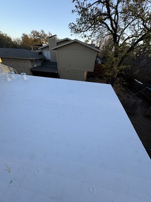 TPO Install - This new TPO roof was done because we wanted a more energy efficient roof and also they were a lot of leaks present in the home that were causing a lot of water damage. Not only did we make this home more energy efficient, but we also took care of all the water damage and all the future water damage that was going to be present homeowners will now be able to enjoy even when there are torrential rains outside! TPO Install - This new TPO roof was done because we wanted a more energy efficient roof and also they were a lot of leaks present in the home that were causing a lot of water damage. Not only did we make this home more energy efficient, but we also took care of all the water damage and all the future water damage that was going to be present homeowners will now be able to enjoy even when there are torrential rains outside!