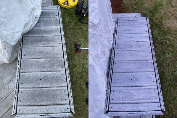 Deck Deep Cleaning 2020 - This deck was in desperate need of some love and attention. The rest of the home had just been recently cleaned and updated for an open house, so the deck stuck out like a sore thumb and needed a good deep clean to round out the rest of the home. The homeowner and realtor were both blown away by the transformation.