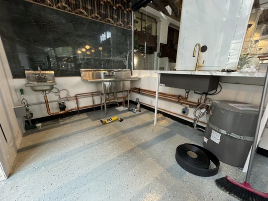 Commercial Coffee Shop Install - This was an install in downtown San Francisco at Van Ness Cafe. We had to install multiple sinks and plumbing for other appliances. We wish this new business the best of luck!