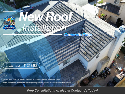 New Roof Installation, Concrete Tile - New Roof Installation, Concrete Tile New Roof Installation, Concrete Tile - New Roof Installation, Concrete Tile