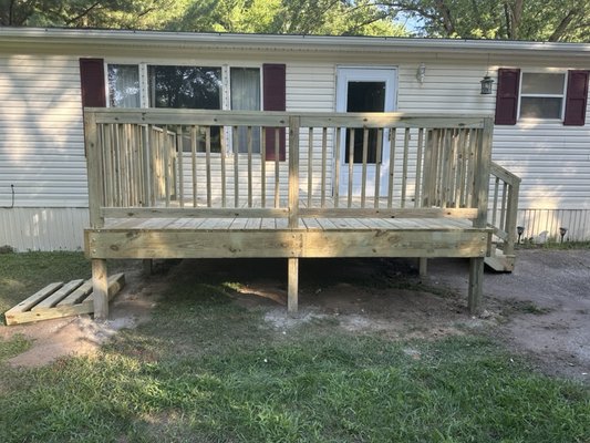 New deck install - New deck install, replacing the old dilapidated one the owner had before