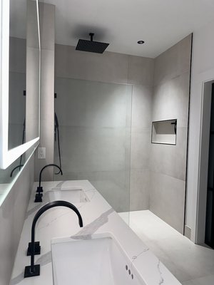 Bathroom Renovation - VMR Custom Team converted traditional Master bathroom into beautiful modern bathroom Bathroom Renovation - VMR Custom Team converted traditional Master bathroom into beautiful modern bathroom