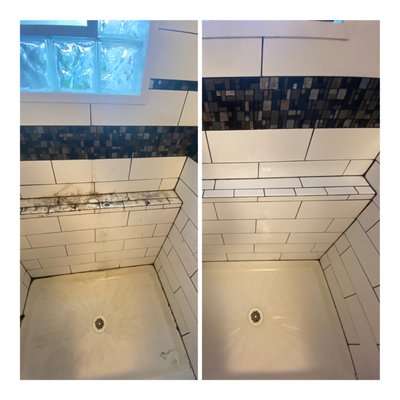 Before & After - These are a few of many previous cleanings done that brought a delightful smile to previous customer's faces .