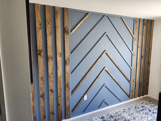 Custom Accent Wall designs - We can design many different patterns based on what direction the customer wants to go. Show us want you want a we can duplicated. Custom Accent Wall designs - We can design many different patterns based on what direction the customer wants to go. Show us want you want a we can duplicated.