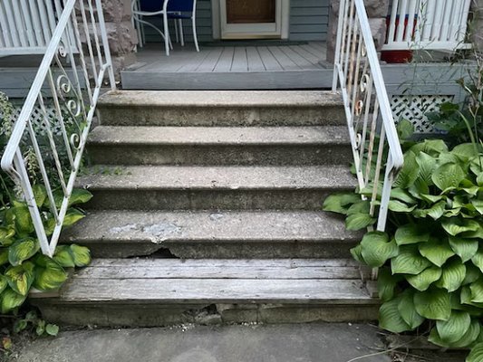 Concrete Step Removal - We broke up these concrete steps and hauled away the debris!