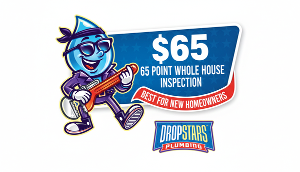 $65 - 65 Point Inspection - This inspection includes a '65 Point' Visual Plumbing Inspection. It will cover the following areas; Bathroom(s), Kitchen(s), Laundry Room, Exterior Fixtures, and all other areas and connection. Upon completion of inspection customer will receive a checklist with inspection report.