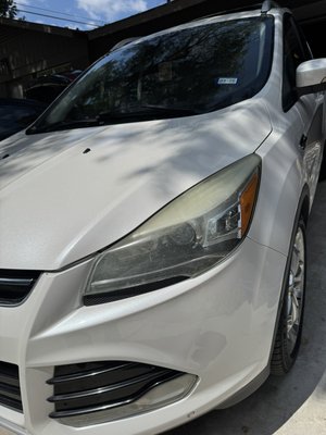 Headlight Restoration - Headlight Restoration done with a ceramic coating to finish it at the end . Headlight Restoration - Headlight Restoration done with a ceramic coating to finish it at the end .