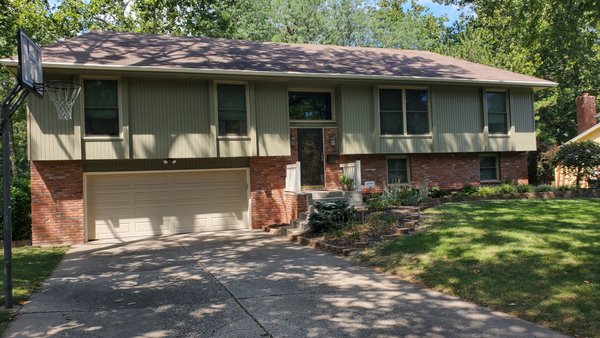 Home Exterior-Siding & Painting - This 70's Topeka Home Needed Some Siding Repairs and a Fresh Coat of Paint before Winter. Now the Beatty's Have a Beautiful Updated Exterior to Last for Years to Come. Call or Text (913) 980-2866
for a Free Estimate Today on Repairs, Installations and Renovations. Home Exterior-Siding & Painting - This 70's Topeka Home Needed Some Siding Repairs and a Fresh Coat of Paint before Winter. Now the Beatty's Have a Beautiful Updated Exterior to Last for Years to Come. Call or Text (913) 980-2866
for a Free Estimate Today on Repairs, Installations and Renovations.