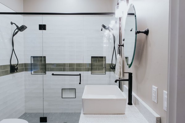 Kate's Bathroom - “We had HOMEfix put in a second bathroom in our downtown bungalow. They did a phenomenal job and we couldn’t be happier with the results. Any issues (as to be expected with a major remodel/addition project) were handled with excellent communication and efficient resolution. We will choose HOMEfix for any future projects, hands down.” – Kate Kate's Bathroom - “We had HOMEfix put in a second bathroom in our downtown bungalow. They did a phenomenal job and we couldn’t be happier with the results. Any issues (as to be expected with a major remodel/addition project) were handled with excellent communication and efficient resolution. We will choose HOMEfix for any future projects, hands down.” – Kate