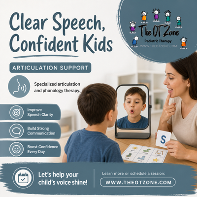 Speech Therapy Services - Communication is at the heart of how children grow, learn, and build relationships. Our speech‑language pathologists are dedicated to helping kids discover and strengthen their ability to express themselves, whether that means speaking more clearly, understanding language, joining conversations, or feeling confident at mealtimes. We focus on practical progress that makes a difference in everyday life, from the classroom to the playground to family routines. By supporting your child’s ability to communicate and connect, we aim to open doors to learning, friendships, and independence.