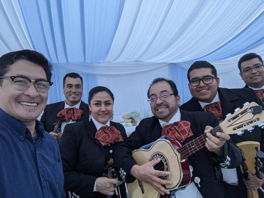 DJ, MC, with a Mariachi Band - MARIACHI BAND
- Is an ensemble of musicians that typically play ranchera, the regional Mexican music dating back to at least the 18th century, evolving in the countryside of various regions of western Mexico.
DJ, MC, and Mariachi Band playing back to back at a Glendale Wedding that we hosted. DJ, MC, with a Mariachi Band - MARIACHI BAND
- Is an ensemble of musicians that typically play ranchera, the regional Mexican music dating back to at least the 18th century, evolving in the countryside of various regions of western Mexico.
DJ, MC, and Mariachi Band playing back to back at a Glendale Wedding that we hosted.