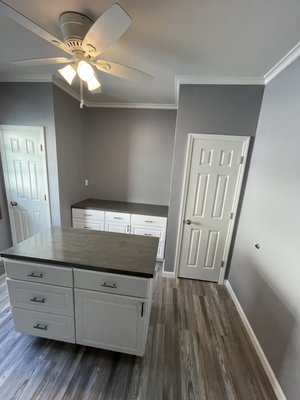 Laundry room addition - This client requested us to convert one of their bedrooms into a modern laundry room. We custom designed and built this laundry room with a custom platform. As you can see we are using high quality material built to last. Please don’t hesitate to call for your project. Laundry room addition - This client requested us to convert one of their bedrooms into a modern laundry room. We custom designed and built this laundry room with a custom platform. As you can see we are using high quality material built to last. Please don’t hesitate to call for your project.