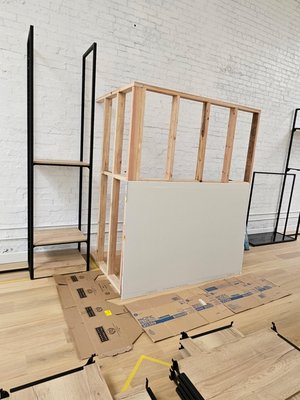 Customer requested a new changing room to be built in thier buisness - New changing room Customer requested a new changing room to be built in thier buisness - New changing room