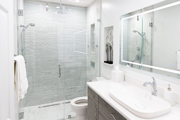 Bathroom Remodel in Olney, MD - Client wanted a bright, modern bathroom. Bathroom Remodel in Olney, MD - Client wanted a bright, modern bathroom.