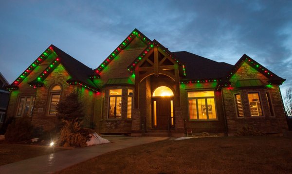 Permanent Color Changing Lights Installation - This is a custom installation of our Permanent Color Changing lighting system. It was installed discreetly under the eaves of the home with metal channeling that matches the color of the home! All controlled with a user friendly app to change it to any color for any special day.