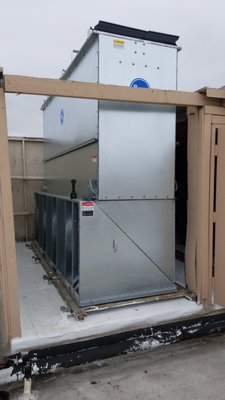 Commercial Cooling Tower Modernization - Ultimate Air Inc. led the replacement of an outdated cooling tower with a cutting-edge system from B.A.C.
The project entailed a meticulous decommissioning process, precise removal of the old unit, and a carefully orchestrated installation of the new cooling tower, all achieved with minimal interruption to our client's operations.
Enhancing the project's value, we integrated a Variable Frequency Drive (VFD), elevating the system's efficiency by modulating fan speeds in response to cooling demand. This modernization step promises significant energy savings and operational cost reductions. Commercial Cooling Tower Modernization - Ultimate Air Inc. led the replacement of an outdated cooling tower with a cutting-edge system from B.A.C.
The project entailed a meticulous decommissioning process, precise removal of the old unit, and a carefully orchestrated installation of the new cooling tower, all achieved with minimal interruption to our client's operations.
Enhancing the project's value, we integrated a Variable Frequency Drive (VFD), elevating the system's efficiency by modulating fan speeds in response to cooling demand. This modernization step promises significant energy savings and operational cost reductions.