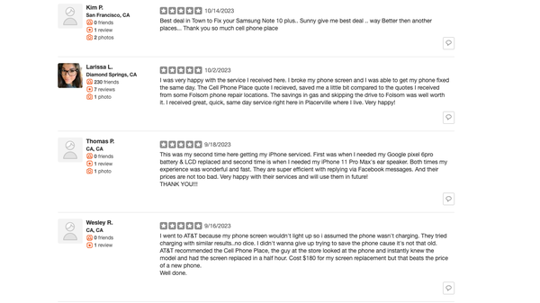 Customer Testimonials - These are some reviews left by some of my previous customers, please feel free to read over them!
