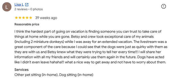 Customer Testimonials - Check out some of our customer testimonials! We have 5 stars across platforms - Google, Facebook, Yelp, and BBB.