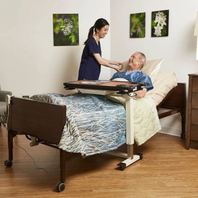 Hospital Beds!! We offer WHITE GLOVE DELIVERY!! - Full-Electric Bed has a simple, easy-to-use, heavy-duty control that allows you to position the height and head and foot sections for optimal comfort. Durable end panels and painted frames are designed to withstand everyday wear and tear while an extra steel plate is welded to the middle to add strength and stability. It is also designed to help keep both the patient and caregiver free from pinch point injuries. Optional upgrades include spring-loaded, adjustable side rails and a variety of mattress options to accommodate many different users with varying budgets.