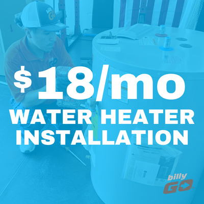 Water Heater Installation - Schedule a water heater installation with billyGO or get a free estimate - no salespeople, no pressure. Water Heater Installation - Schedule a water heater installation with billyGO or get a free estimate - no salespeople, no pressure.