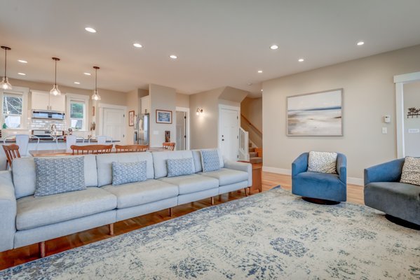 Oregon Coast Vacation Rental Furnishing Project - This coastal vacation home in Lincoln City was a complete blank slate when we took the project on.
Our goal was to combine fresh, modern design elements with cozy, inviting spaces that capture the relaxed essence of beach living. The open-concept living and kitchen area serves as the heart of the home, where natural light and neutral tones create an airy, serene atmosphere. The bedrooms are individually designed with unique elements, such as tropical-inspired wallpaper and hand-painted murals, adding personality and artistic charm. Throughout the home, the balance of modern finishes, coastal colors, and natural wood accents creates a harmonious blend of style and comfort, making it a perfect retreat for family and friends to enjoy. Oregon Coast Vacation Rental Furnishing Project - This coastal vacation home in Lincoln City was a complete blank slate when we took the project on.
Our goal was to combine fresh, modern design elements with cozy, inviting spaces that capture the relaxed essence of beach living. The open-concept living and kitchen area serves as the heart of the home, where natural light and neutral tones create an airy, serene atmosphere. The bedrooms are individually designed with unique elements, such as tropical-inspired wallpaper and hand-painted murals, adding personality and artistic charm. Throughout the home, the balance of modern finishes, coastal colors, and natural wood accents creates a harmonious blend of style and comfort, making it a perfect retreat for family and friends to enjoy.