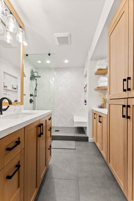 Modern Organic - Transform your bathroom into a beautiful, functional retreat. Whether you're dreaming of a spa-inspired primary suite, a modern guest bathroom, or an accessible aging-in-place design, our team specializes in creating spaces that blend comfort, style, and everyday practicality. From design to construction, we guide you through every step of the remodeling process with expert craftsmanship and personalized service.