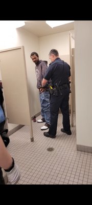 Trespassing/Drug use - We received a call from one of our client locations, regarding an unknown male who was in a restroom using Drugs and inappropriately watching Explicit Adult Material. We arrived on site and made sure the individual did not have a chance to leave before police arrived. This Subject was arrested for multiple offenses including criminal Trespass.