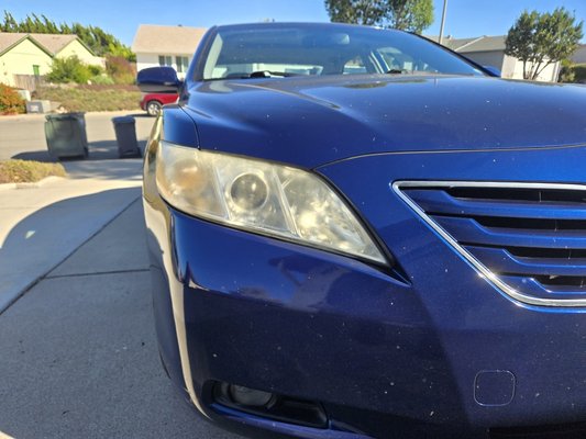 Headlight Restoration - Healights were restored to an almost like new appearance. Restoring your headlights gives you better visibility, makes your vehicle look a lot newer, and it's a lot more cost effective than buying a new pair of headlights.