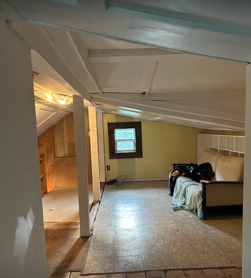 Loft Remodel - A full demo and renovation of a loft in a 1908's log cabin, remodelling these closed quarters into a beautiful new master bedroom/ master closet. Custom woodworking throughout, with Oak beams and posts highlighted to to make a pop and new flooring throughout. Loft Remodel - A full demo and renovation of a loft in a 1908's log cabin, remodelling these closed quarters into a beautiful new master bedroom/ master closet. Custom woodworking throughout, with Oak beams and posts highlighted to to make a pop and new flooring throughout.