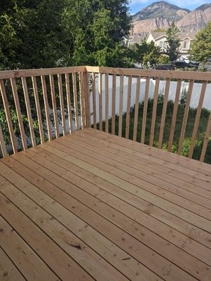 deck replacement, due to rotting wood. - this was a deck that was falling apart, replaced it with a couple more feet each way, and now is very usable and will last for years to come deck replacement, due to rotting wood. - this was a deck that was falling apart, replaced it with a couple more feet each way, and now is very usable and will last for years to come