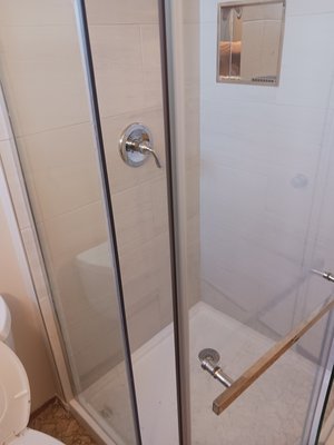 Bathroom remodel - This project we did last week . It took 5 days.
Old shower cracked on base , so customers preferred to replace whole bathroom and put a tile on wall Bathroom remodel - This project we did last week . It took 5 days.
Old shower cracked on base , so customers preferred to replace whole bathroom and put a tile on wall